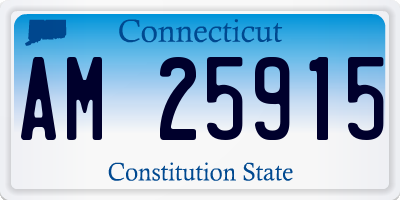 CT license plate AM25915