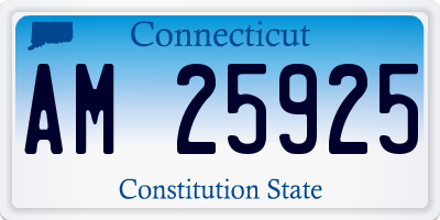 CT license plate AM25925