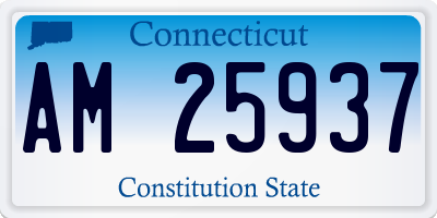 CT license plate AM25937