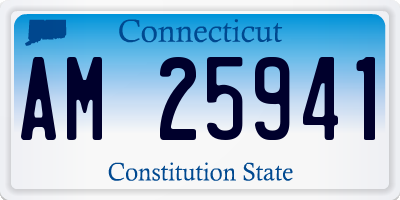 CT license plate AM25941