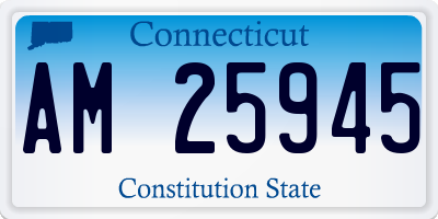 CT license plate AM25945