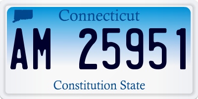 CT license plate AM25951