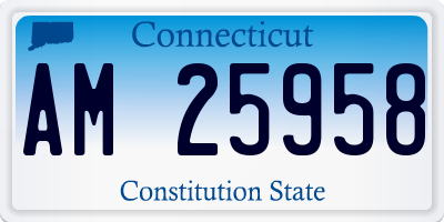 CT license plate AM25958