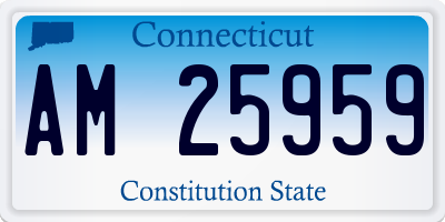 CT license plate AM25959