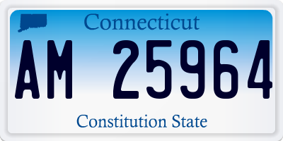 CT license plate AM25964