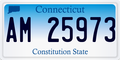CT license plate AM25973