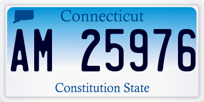 CT license plate AM25976