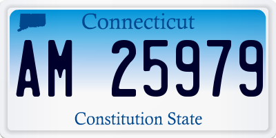 CT license plate AM25979