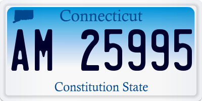 CT license plate AM25995
