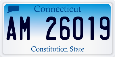 CT license plate AM26019