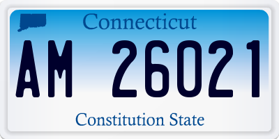 CT license plate AM26021