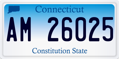 CT license plate AM26025