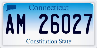 CT license plate AM26027