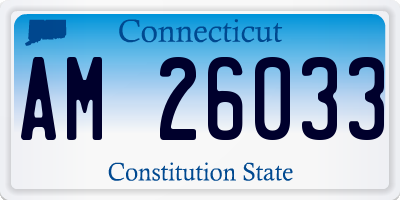 CT license plate AM26033
