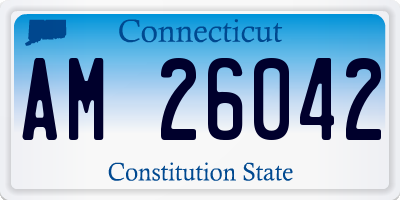 CT license plate AM26042