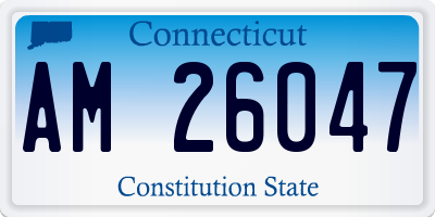 CT license plate AM26047