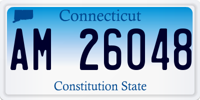 CT license plate AM26048