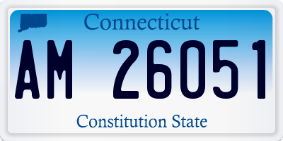 CT license plate AM26051