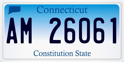 CT license plate AM26061