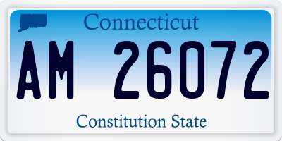 CT license plate AM26072