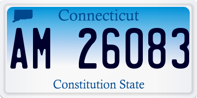 CT license plate AM26083