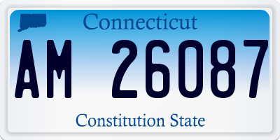 CT license plate AM26087