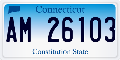 CT license plate AM26103