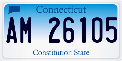 CT license plate AM26105