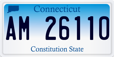 CT license plate AM26110