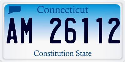 CT license plate AM26112