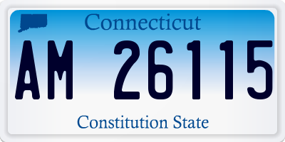 CT license plate AM26115