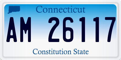 CT license plate AM26117