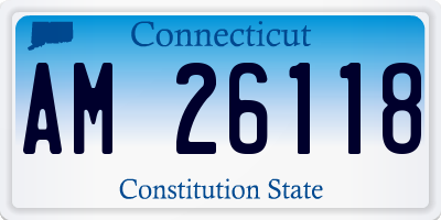 CT license plate AM26118