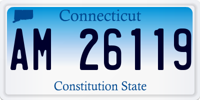 CT license plate AM26119