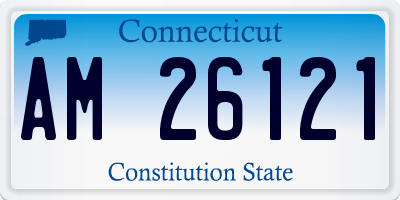 CT license plate AM26121