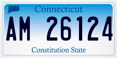 CT license plate AM26124