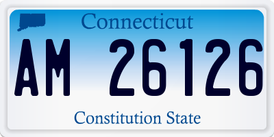 CT license plate AM26126