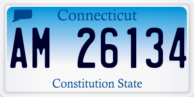 CT license plate AM26134