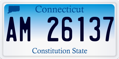 CT license plate AM26137