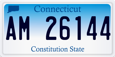 CT license plate AM26144