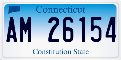 CT license plate AM26154