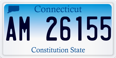 CT license plate AM26155