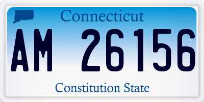 CT license plate AM26156