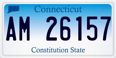 CT license plate AM26157