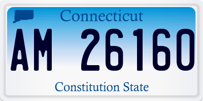 CT license plate AM26160