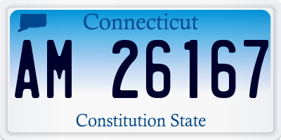 CT license plate AM26167