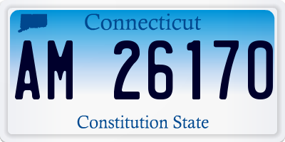 CT license plate AM26170