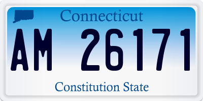 CT license plate AM26171