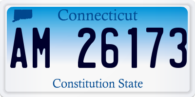CT license plate AM26173