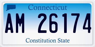 CT license plate AM26174